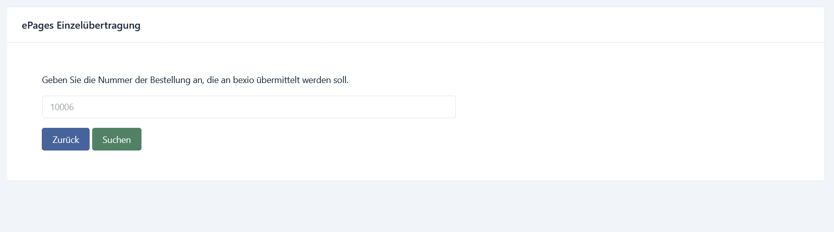 Einzelübertragung starten